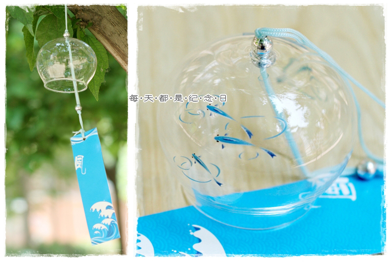 Home Decor Handpainted Japanese Traditional Culuture Manga Glass Home Decor Handpainted Japanese Traditional Culuture Manga Glass Furin Wind Bell Chime Windbell Blue Fish Goldfish